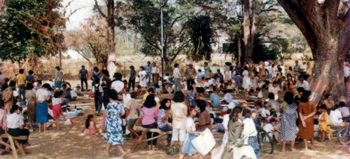 Kegiatan lomba melukis yang diadakan LKI di Taman Indrokilo (foto: areklki.wordpress.com)