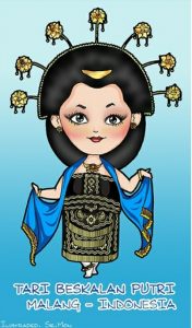 ilustrasi kostum tari beskalan