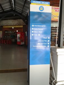 bagan penunjuk arah terminal Arjosari