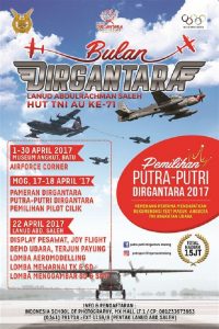 Poster resmi Bulan Dirgantara. (Foto: Halo Malang)