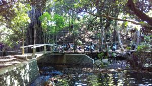 Kondisi kolam untuk berendam yang cukup jernih. (Foto: Kongame)
