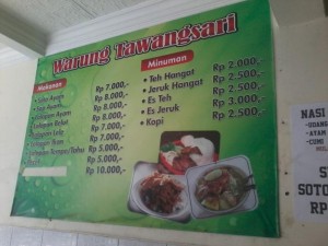 warung makan tawangsari malang