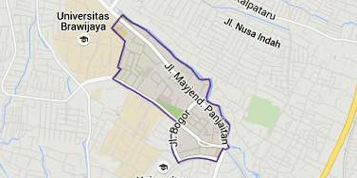 Peta Kelurahan Penanggungan, Kecamatan Klojen, Kota Malang