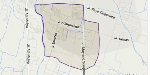 Peta Kelurahan Arjowinangun, Kecamatan Kedungkandang, Kota Malang