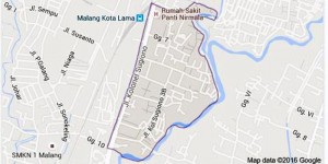 Peta Kelurahan Mergosono, Kecamatan Kedungkandang, Kota Malang