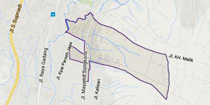 Peta Kelurahan Buring, Kecamatan Kedungkandang, Kota Malang