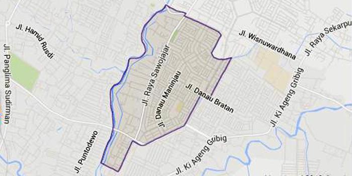 Peta Kelurahan Sawojajar, Kecamatan Kedungkandang, Kota Malang