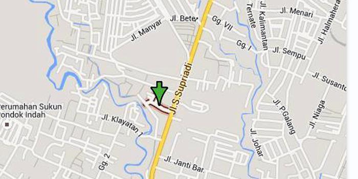 Peta lokasi Sumber Mbah Raden di Sukun