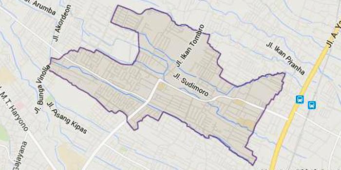 Peta Kelurahan Mojolangu, Kecamatan Lowokwaru, Kota Malang