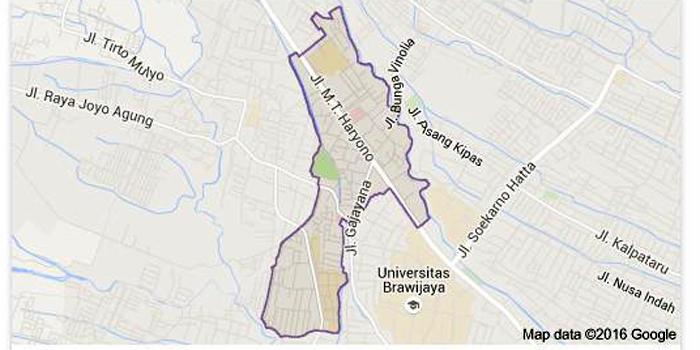 Peta Kelurahan Dinoyo, Kecamatan Lowokwaru, Kota Malang