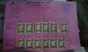 Kartu iuran televisi dari Kampung Tanjung | Foto: Agus - Malang Djaman Lawas
