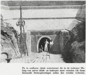 Sumber Air Binangun Batu yang sedang dibangun | Foto: Grup Facebook Malang Djaman Lawas