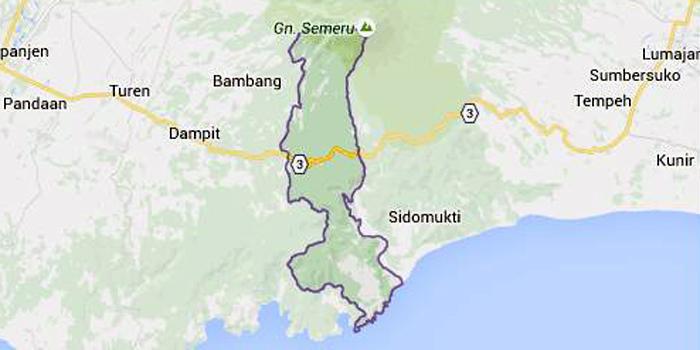 Peta Kecamatan Ampelgading, Kabupaten Malang