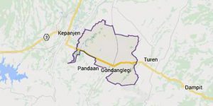 Peta Kecamatan Gondanglegi, Kabupaten Malang