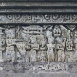 potongan relief Mahabharata di Candi Jago