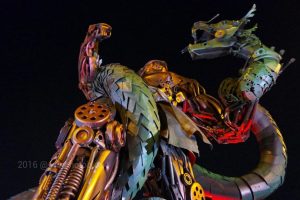 Patung Bima berdiri tegak menjaga Monumen Adipura Malang (C) WINPHOTOBLOG