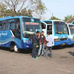 Bus Puspa Indah di Terminal Landungsari.
