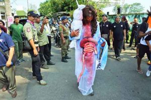 Salah satu peserta gerak jalan legendaris Turen-Malang (C) MALANG POST