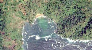 Penampakan Pantai Wedi Abang dari atas satelit (C) GOOGLE