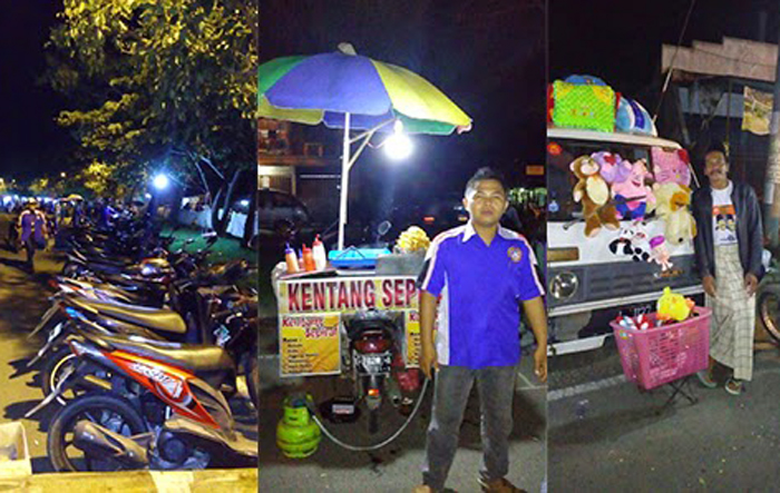 Salah seorang pedagang di Pasar Malam Minggu Jalan Kembar Bumiayu (C) KELBUMIAYU
