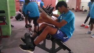 Penggawa Arema FC berlatih di UB Sport Center (C) AKAIBARA