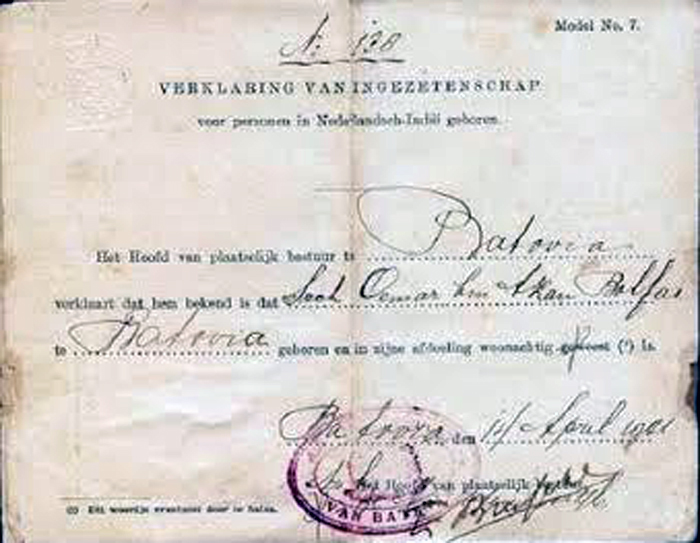 Contoh Kartu Penduduk Buatan Belanda (C) KASKUS