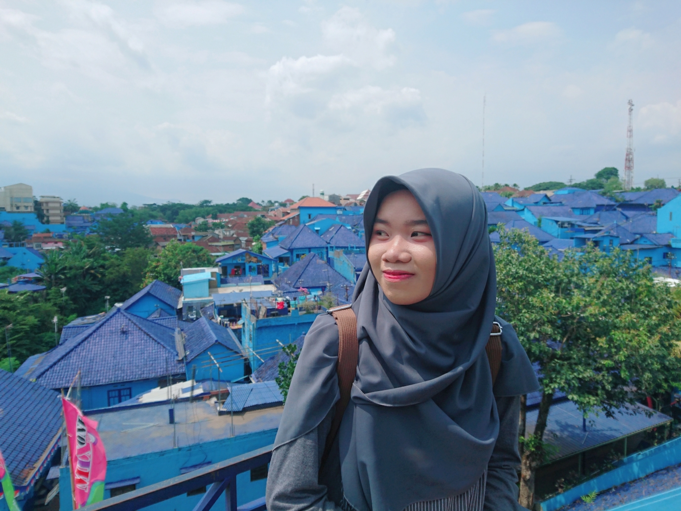 Kampung Biru Arema di Jodipan. (Foto: Riska Suci Rahmawati)